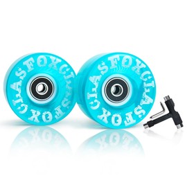 78A Ruedas para patines cuádruples de 65 x 35 mm con rodamientos ABEC-9, 8 unidades (azul)