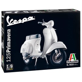 Italeri 4633 Vespa 510104633 – 1:9 125 "Primavera, Stand Model Building, Crafts, Hobby, Gluing, Plastic Kit, Unvarnished, Mittel