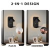 ZEROUNO Modern Wall Mounted Reading Lights Plug in, Black Headboard
