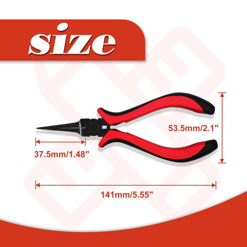 SPEEDWOX 5.5 Inch Thin Flat Needle Nose Pliers Professional Thin