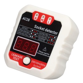 Fydun Socket Tester, LCD Digital Display, Phase Detector, Ground Wire, Polarity, Electrical Leakage, 220 V