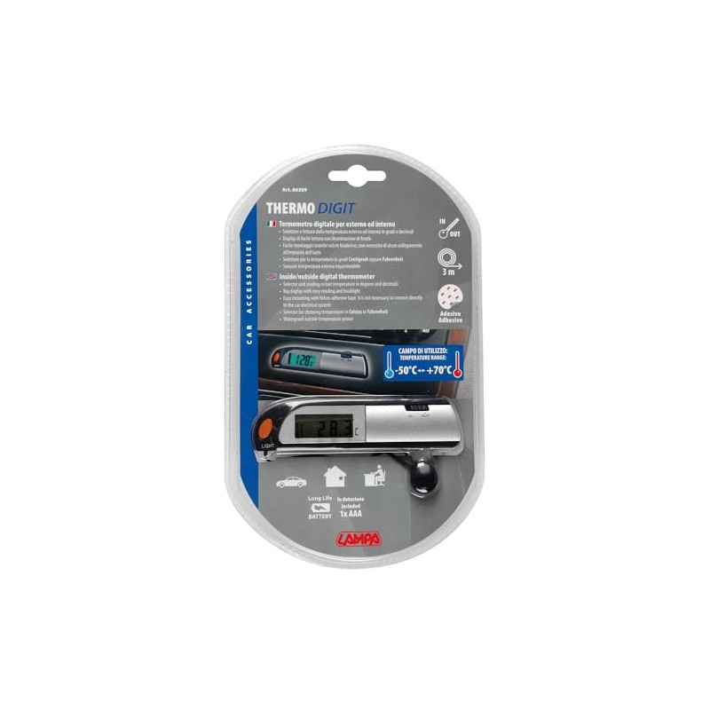 LAMPA 86309 Thermo-Digit Digital Indoor / Outdoor Thermometer