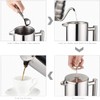 MaxMiuly Cafetiere French Press Small Szie 350ml/12oz,Stainless Steel Double Wall