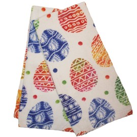 Chef's Atelier Easter Spring Plush Kitchen Towels 2pk Tye-dye Eggs