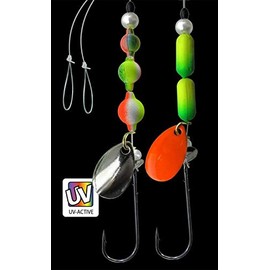 Jenzi DEGA Follower Leader for Butt Spoons, Various Designs, 35 cm or 70 cm Length, Hook Size 1 or 2, Diameter 0.35 mm or 0.40 mm (J)