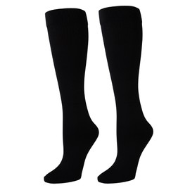 Celeste Stein Thick Compression Socks, Black, 8-15 mmHg, Mild, 2 Pack