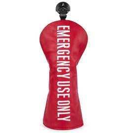 Barudan Golf Club Covers Red PU Leather Golf Headcovers 4 Models Available Driver Fairway 3 5 Wood Hybrid Head Cover fits for All Brand (Hybrid Cover x1)