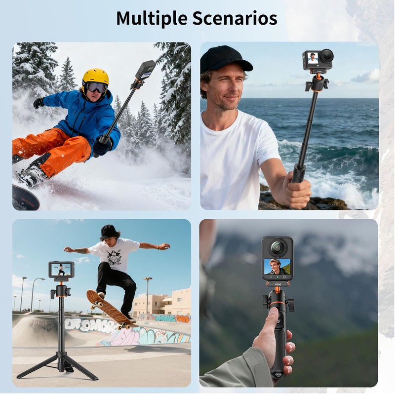 VRIG 21" Selfie Stick Tripod for DJI Osmo Action 6/5