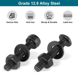 SATANTECH 1590Pcs M3 Screw Kit, Hex Button and Socket Head Bolts and Nuts Washers Set, 12.9 Grade Alloy Steel M3 Screw Assortment Kit for 3D Printing