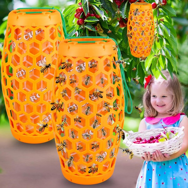 Wasp Traps Outdoor Hanging,Bee Killer,Sticky Wasp Trap for Outside,Effective Carpenter