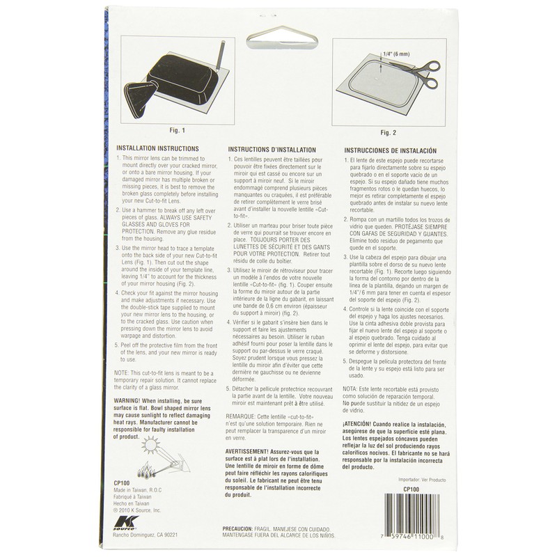 K Source Universal Replacement Cut-to-Fit Glass Panel – Custom Trim