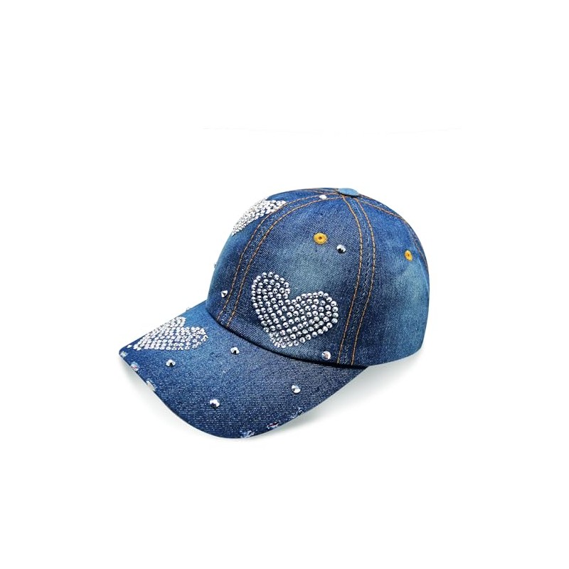 Topstyle Jeans Cap in Vintage Style with Star and Rhinestones,
