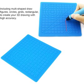 Tapete de Diseño 3D, Silicona Gruesa de Primera Calidad, Regla de Escala Transparente, Figuras de Dibujo, Tapones para los Dedos, para Niños y Amantes de las Impresoras