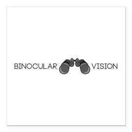 CafePress Binocular Vision Square Car Magnet 3 X 3 Square Car Magnet, Magnetic Bumper Display