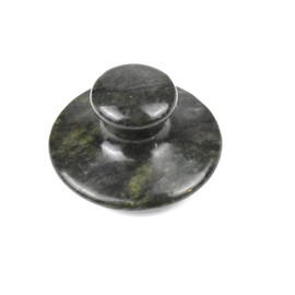 Windfulogo Large Green Mushroom Shaped Massage Stones Warmer Natural Jade Hot Rock Guasha Tools for Face Body for Spa, Massage Therapy Green 5.5 * 8 * 8cm