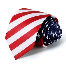 UETLRO Men's Patriotic Neckties American Flag Ties 3.27" (8.3CM) USA Flag Ties For Men in Gift Box