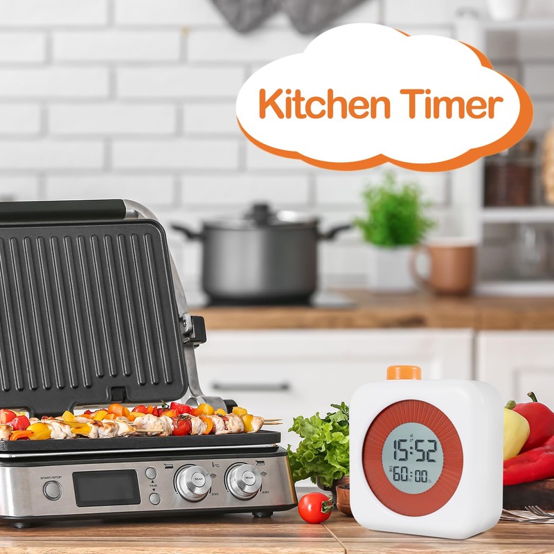 Carehabi Digital Visual Timer, 3 in 1 with Timer, Clock