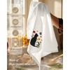 Miss Adola Embroidered Flour Sack Kitchen Towels, Black Cat
