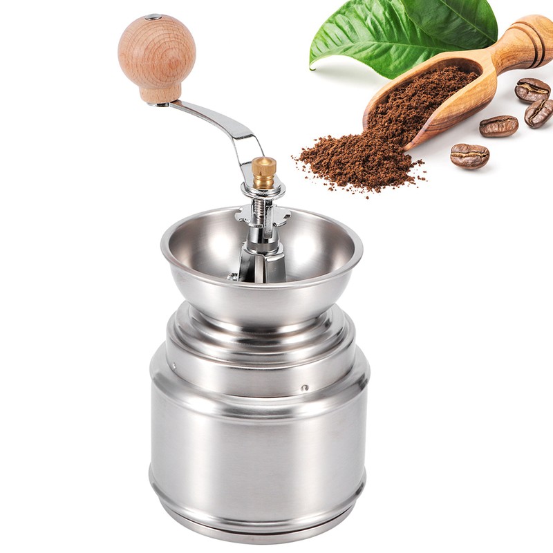 Portable Stainless Steel Manual Coffee Grinder Adjustable Coffe Bean Pepper