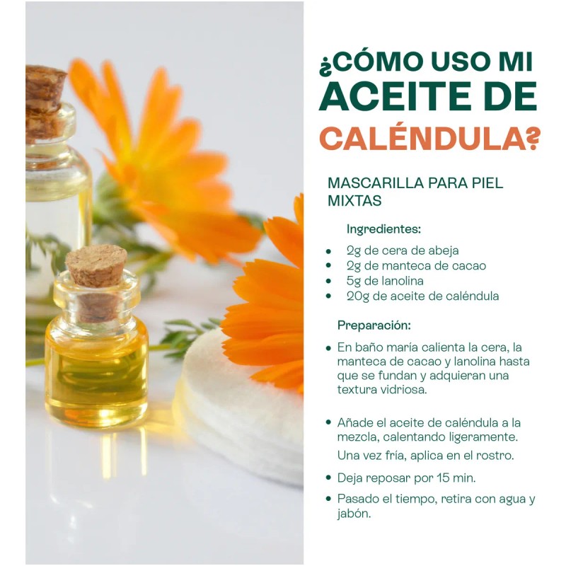 Aceite de Caléndula Hebbe Cosmetics para Piel Seca y Sensible