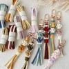 Labeumela 3pcs Boho Macrame Keychains Cat Claw Style Women's Bag