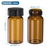PATIKIL 20ml Amber Glass Vials, 100 Pack Sample Vials with
