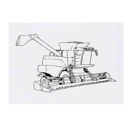 Azeeda 'Mähdrescher' Temporäres Tattoo - Hautfreundlicher & Ungiftiger Abziehbild · Wasserfest (TO00074329)