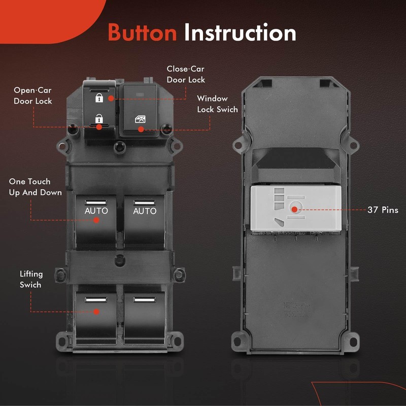 A-Premium Front Left Driver Side Power Window Switch