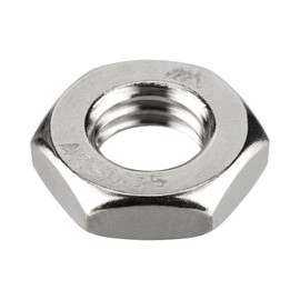 meinschraubenversand.de - Hexagon nuts (low shape, with chamfer) M12 according to DIN 439 / ISO 4035 - half nuts A2 V2A stainless steel - flat standard nut - M12 pack of 10