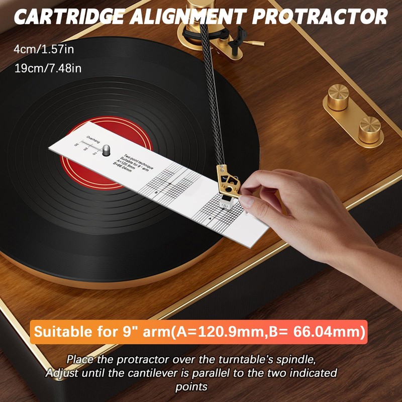Turntable Cartridge Alignment Kit 4PCS - Digital Stylus Force Scale,