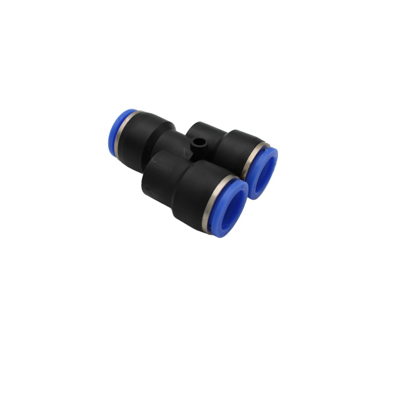 Pneumatic Y-Connector 14 mm IQS Hose Connector with Three Outputs/Compressed