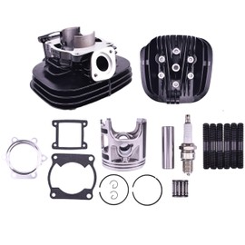 WQSING Cylinder Head Piston Ring Gasket Top End Kit Compatible with Yamaha YFS200 Blaster 200 1988-2006 195cc 66mm 2XJ-11311-02-00 2XJ-11111-00-00 3JM-11351-02-00