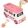 Kids Money Bank Bus Shaped Password Remote Control Unlock Music