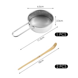2 Pieces Tea Spoons and 1 Piece Stainless Steel Powder Spreader, Matcha Special Spoon, Mixing Spoon, Matcha Making Accessories, Kitchen Tools.