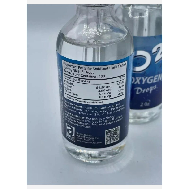 AllNue Natural 3 Oxygen Liquid Drops Health Naturally Dropper Cell