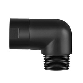 Hand Shower Adapter 90 Degree, Shower Head Elbow Adapter, Shower Arm Extension Angle Adapter, Shower Arm Adapter, Shower Head Adaptor, Movable Shower Arm Connection for Hand Shower (Pack of 1, Black)