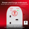 Masterplug Masterplug Four Socket Power Surge Protected Extension Lead, 2 Metres, 25 x 5.5 x 3 cm, White