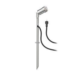 ledscom.de Small LED Garden Spotlight with Ground Spike SPICO for Outdoor use, IP44, Aluminium, Warm White