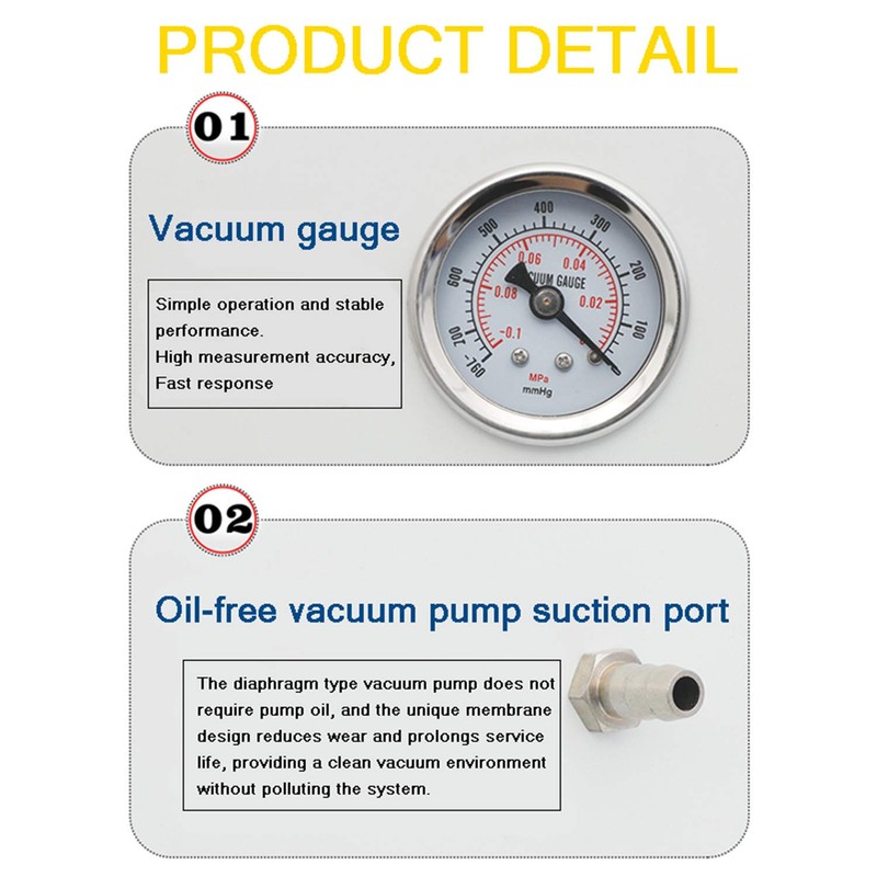 Mini Oliless Lab Vacuum Pump Oil Free Air Pump Industrial