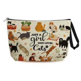 Yreamont Pet Gifts for Women Cat Lovers Cute Makeup Bag for Women Girls Cats Mom Gifts for Daughter Granddaughter Sister Birthday Gifts for Cat Lovers Cosmetic Bags for Friends Wife Girlfriend