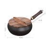 XINGMENGXIANG Pure Iron Wok, Uncoated Heats Evenly Multi-Purpose Frying Pan,