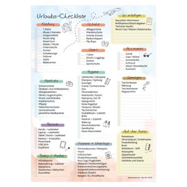 PRICARO Trio Travel Checklist A4 25 Sheets (Pack of 3)