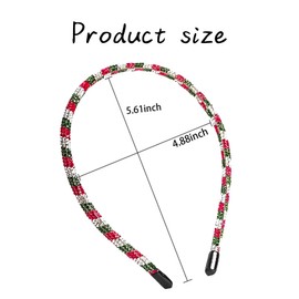 Christmas Headbands for Women,Christmas Headbands for Girls,Girls Christmas Headband,Sparkling Hair Accessory Christmas Day Party Delicate Hair Hoop,Colorful Rhinestone Headband,Christmas Headdress