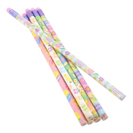 Operitacx 50pcs Easter Novelty Pencils Pack Multi Color Patterns Easter Kids Writing Pencils Set