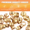 Rustark 105Pcs 1/4” 3/8” 1/2” Brass Compression Fitting Sleeves Ferrules