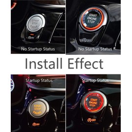 Lanyun Crystal Style Engine Start Stop Switch Ignition Button fit F or G Chassis Code F30 F10 F20 F22 F32 F15 F48 G30 G02 Accessories with Off Button (red)