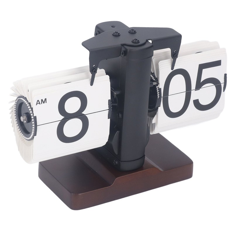 Digital Flip Dоwn Clock Retro Wooden Mechanical Flip Clock Desktop