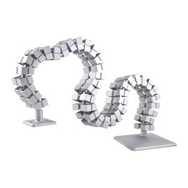 Oskar Lehmann Cable Guide Square Cuba 1 Length 1254 mm Cable Hose Made in Germany by Silber