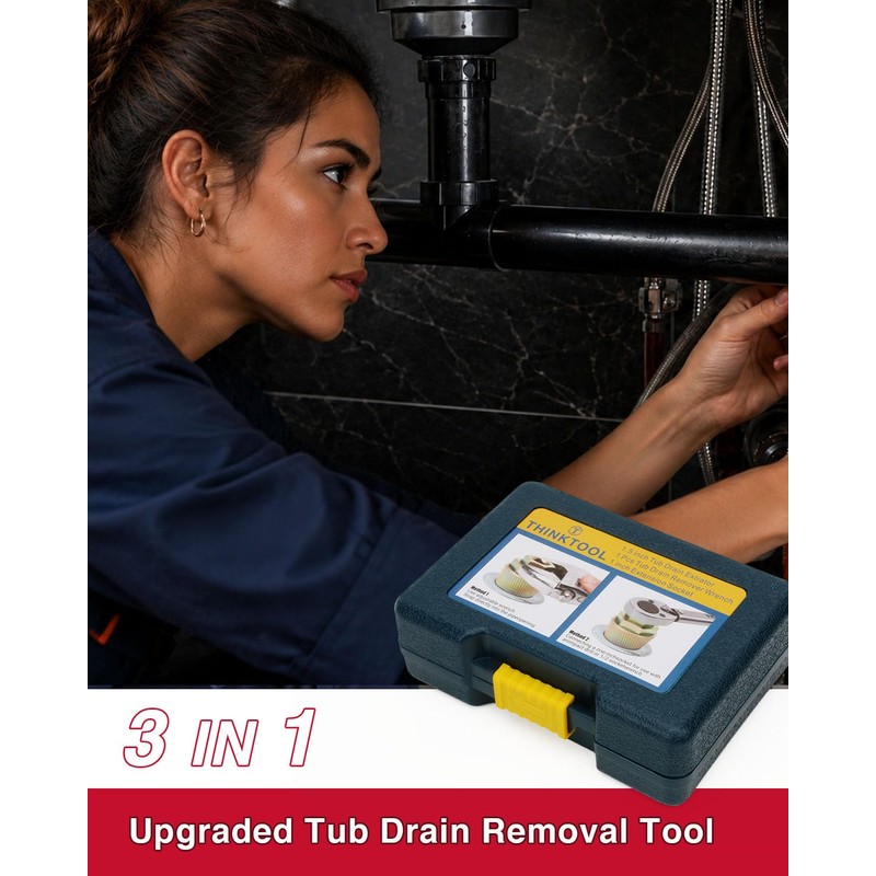 1.5" Tub Drain Extractor and Heavy Duty Tub Drain Remover