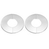 HARFINGTON 2pcs Wall Split Flange 2.4" (61mm) Stainless Steel Round